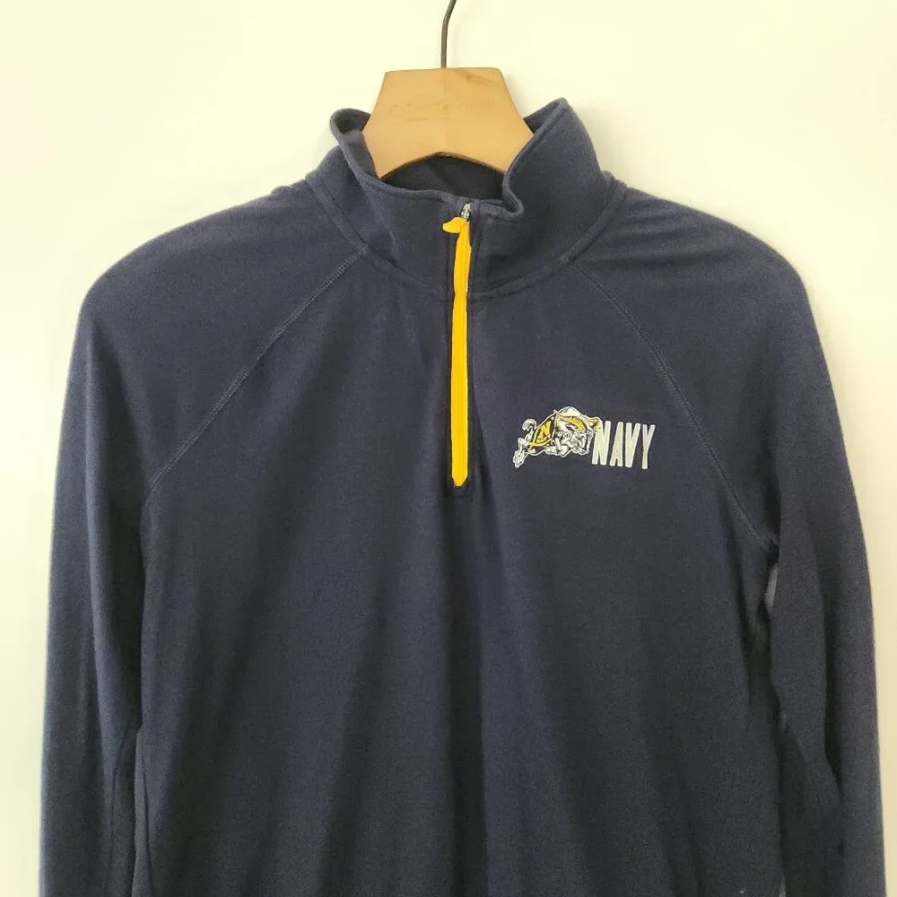 Under Armour US Naval Academy Midshipmen 1/4 Zip Pullover Navy Blue Youth‎ XL